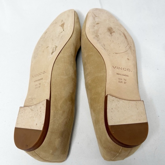 NEW without box Vince Cesta Square Toes Ballet Flat in Dune Size 7 - Picture 6 of 7
